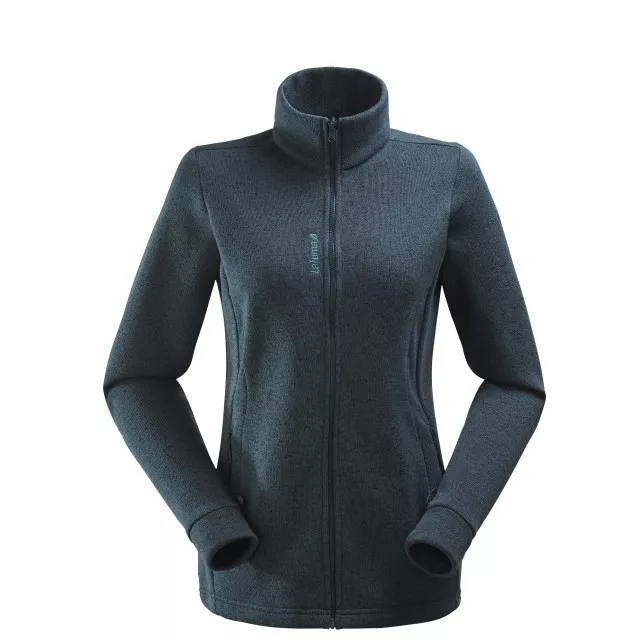 Lafuma Cloudy F Zip Jacket Women Fleece Jacket for Ladies With Knitted Look Blue