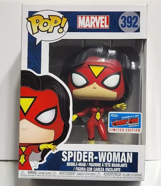 Funko Pop Marvel #392 Spider-Woman 2018 NY Comic Con Exclusive Eco Tek Protector