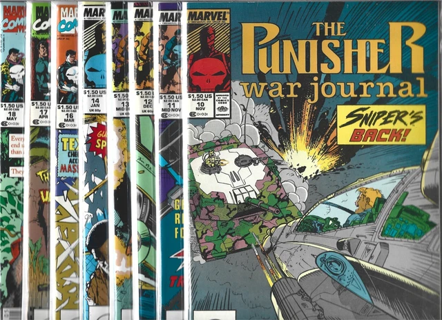 The Punisher War Journal Lot Of 8 - #10 #11 #12 #13 #14 #16 #17 #18 (Nm-) Copper