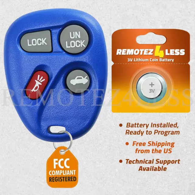 Keyless Entry Remote for 2001 2002 2003 2004 Oldsmobile Alero Car Key Fob Blue