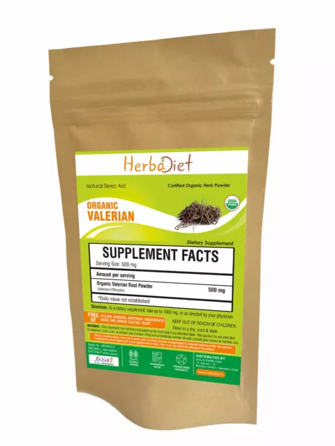 Organic Valerian Root Powder PURE Valeriana Officinalis Sleep Aid Stress Relief