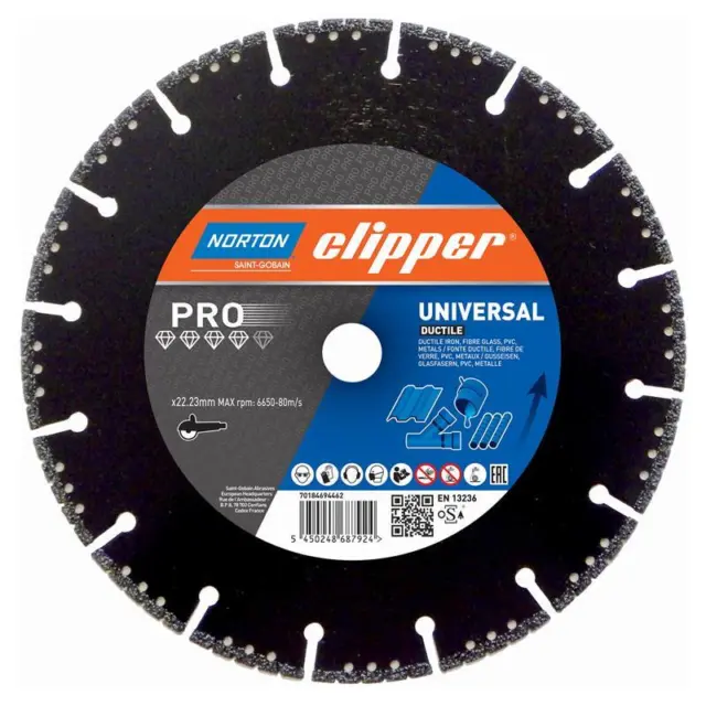 Norton Clipper Diamant Trennscheibe PRO UNIVERSAL DUCTILE 300 x 20 mm