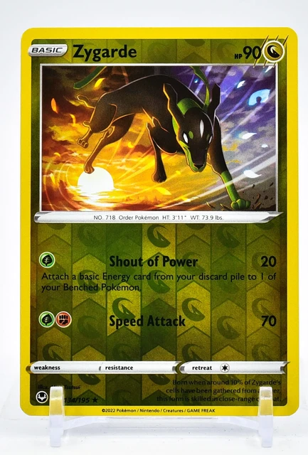 Zygarde 134/195 Reverse Holo Rare Silver Tempest Pokemon Cards TCG Pack Fresh M