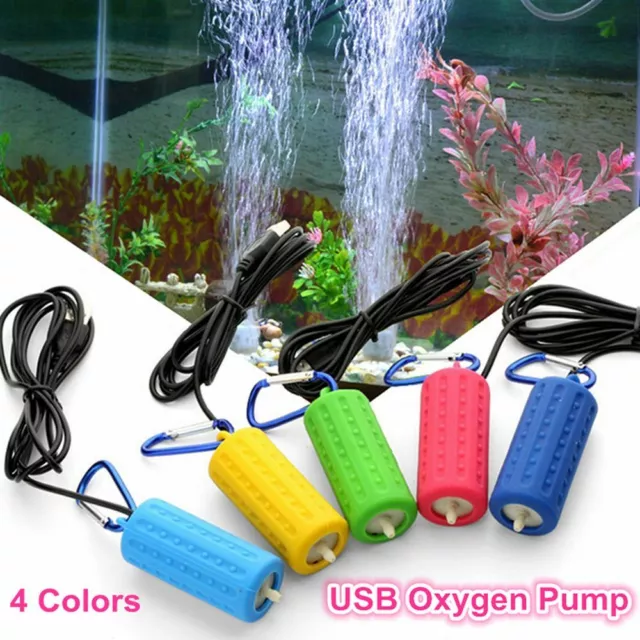 USB Aquarium Oxygen Pump Fish Tank Air Pump Mini Aerator Super Quiet Efficient