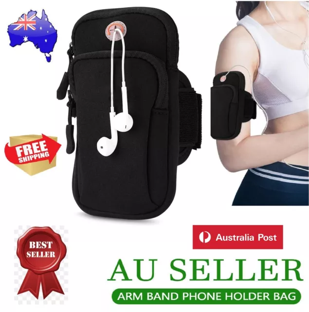 Mobile Phone Arm Band Strap Bag Sports Running Jogging Gym Exercise Pouch Case