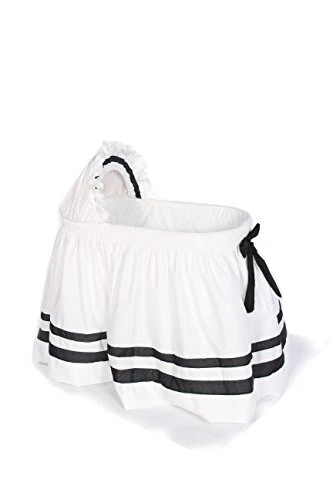 Baby Doll Bedding Modern Hotel Style II Bassinet Skirt Black