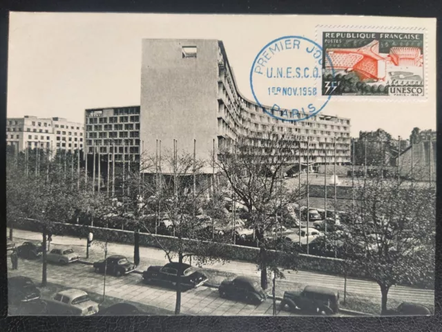 Carte Maximum 1er Jour Timbre N° 1178 UNESCO Oblitéré Paris 1959