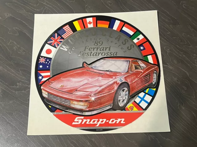 Snap On sticker/decal World Class Collector Series 1989 Ferrari Testarossa