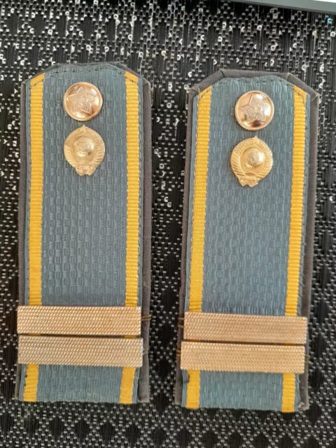 Epaulettes original USSR Soviet militia police rank insignia shoulder straps