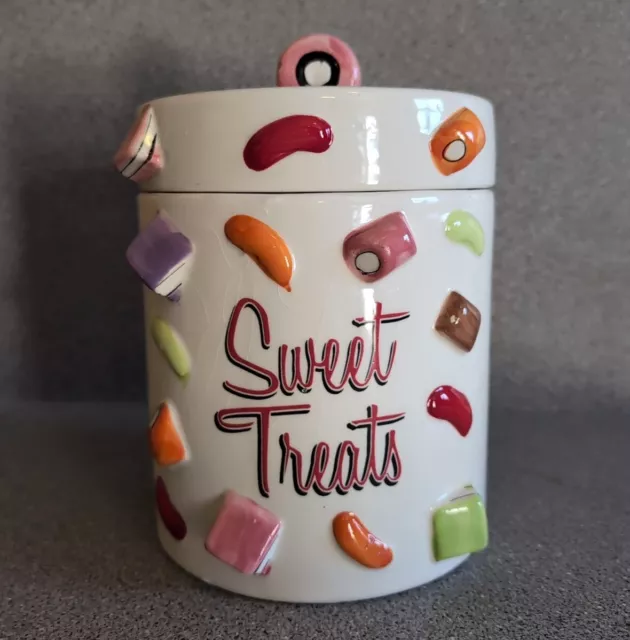 VINTAGE LIQUORICE ALLSORTS Retro Ceramic Sweet Treats Cookie Jar Bertie
