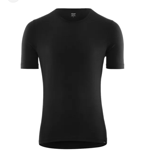 FÖHN Herren Merino kurzärmelige Grundschicht - wie Eisbrecher - SCHWARZ (klein) uvp £40 2