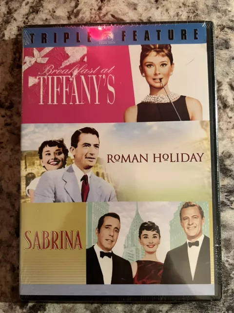 Audrey Hepburn Triple Feature DVD Breakfast At Tiffany's, Roman Holiday, Sabrina