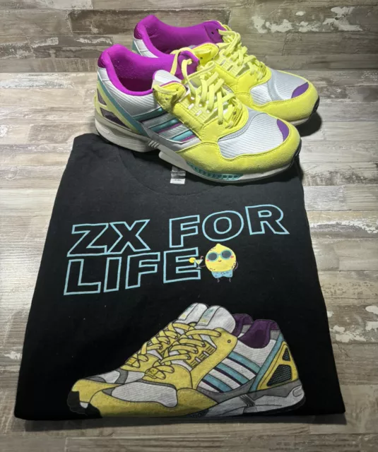 Adidas ZX 9000 citrus - Bring Back Pack - GY4680 - Gr. 45 1/3 + T-Shirt Gr. L