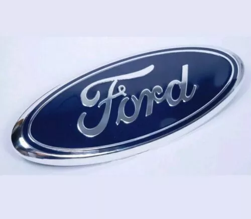 BLUE & CHROME 2005-2014 F150 FRONT GRILLE/ TAILGATE 9 inch Oval Emblem FLAW
