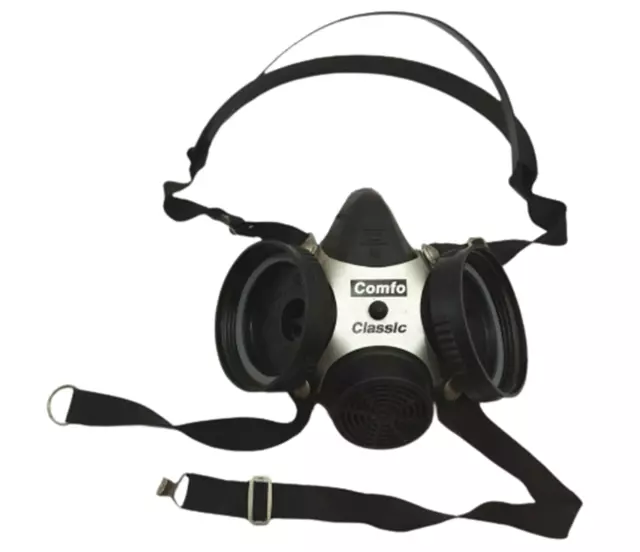 MSA Comfo Classic 808074 Dual Cartridge Respirator Size M Hycar Rubber Face Mask