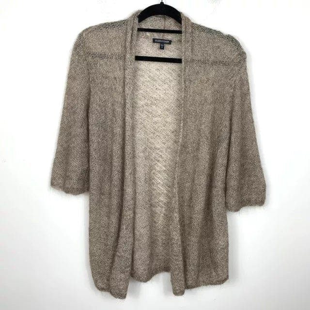 Eileen Fisher Women’s Cardigan XS Mohair Wool Blend Open Front Sweater Soft