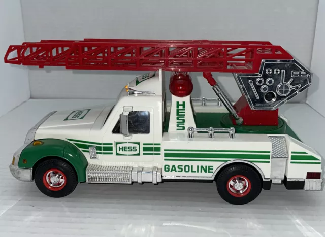 Vintage Toy Fire Rescue Truck & Ladder Hess Gasoline  1994 Lights & Sirens Work