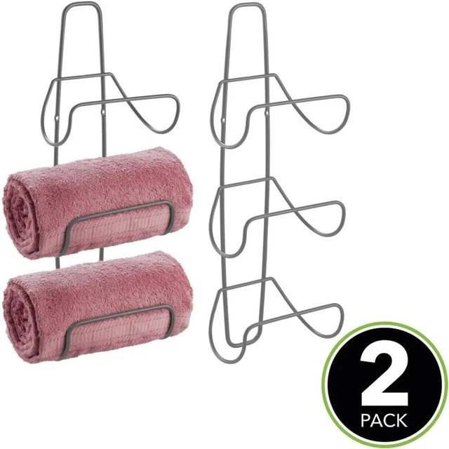 Mdesign metal free standing bath towel ladder storage 2025 organization