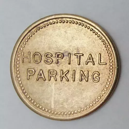 Vintage Hospital Parking Token 22mm