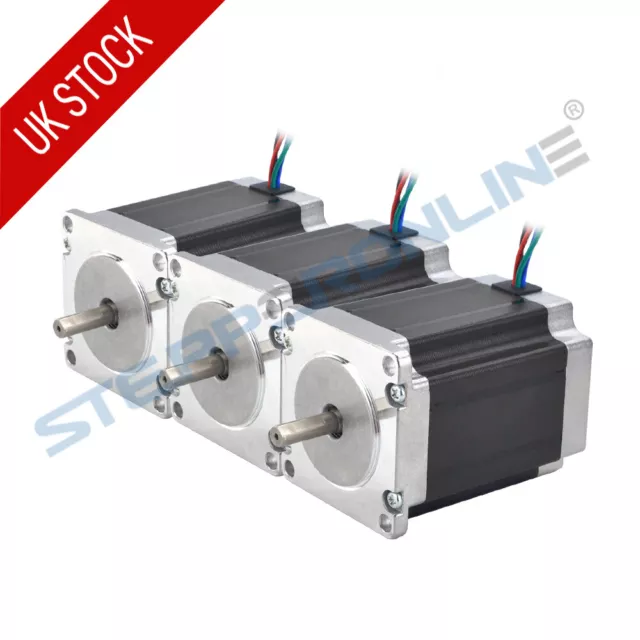 3PCS Nema 23 Stepper Motor 1.9Nm 2.8A 76mm Length 4 Wires 6.35mm Shaft CNC