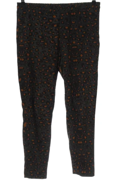 H&M pantaloni di tessuto donna taglia DE 38 grigio chiaro-nero-arancio chiaro look casual