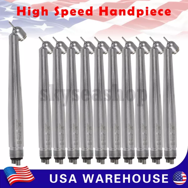 10 Lot Dental 45 Degree Surgical High Speed Handpiece E-generator Push Button 4H