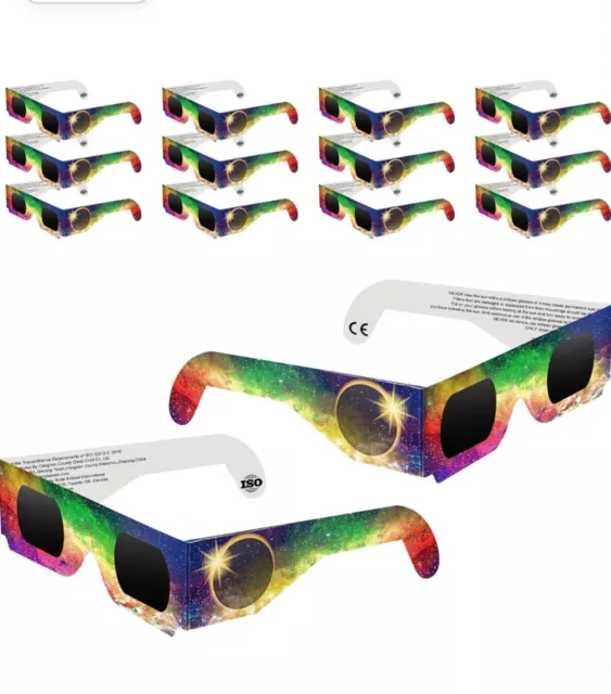 12 PACK SOLAR Eclipse Glasses 2024 3.25 PicClick