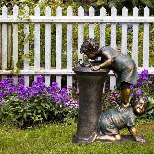 Handwerk Statue Junge und Mädchen Outdoor-Dekor Garten Ornamente Kinder küssen