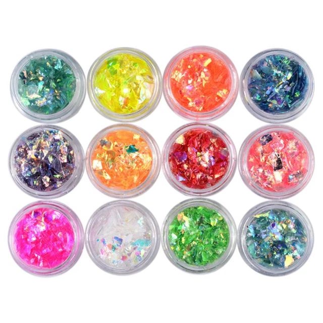 12 box/set Manicure for Cellophane Colorful Candy for Papers Hard