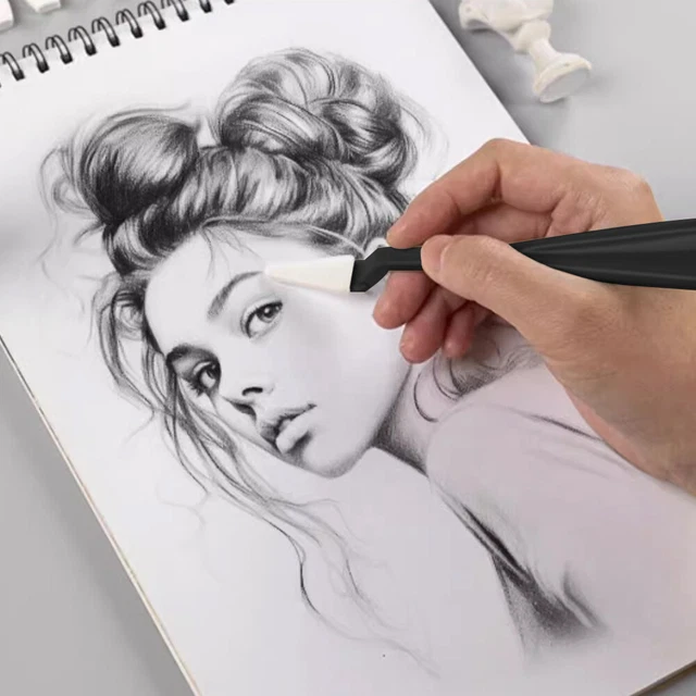 TSHAOUN 4pcs Sketch Eraser Paper Art Blenders Sketching