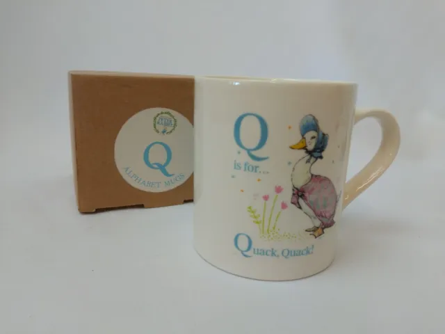 Enesco Beatrix Potter Peter Rabbit Jemima Puddle-Duck 'Q' Letter Mug in Box