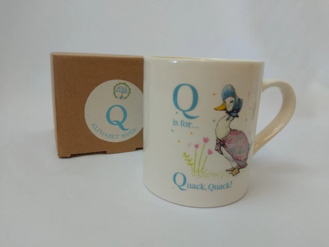 Enesco Beatrix Potter Peter Rabbit Jemima Puddle-Duck 'Q' Letter Mug in Box