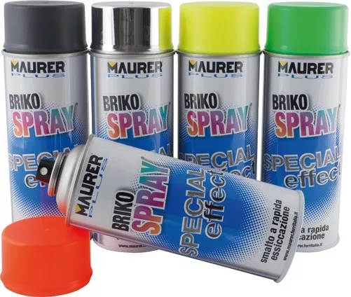 Confezione da 6 Pezzi di Briko Spray 400 Ml. Maurer Plus "Fluorescente"