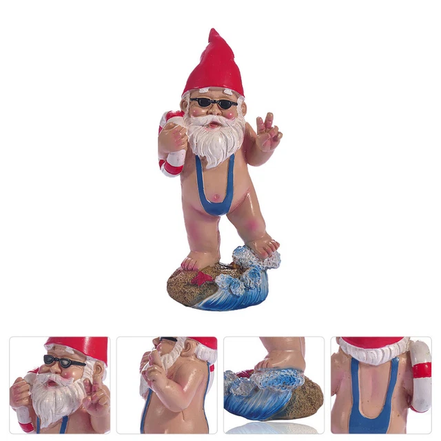 12 Mini Figurines Gnomes Plage – Nains Colorés Été PVC (Bleu, Rose, Rouge), 4 De Chaque, Décoration Mignonne Intérieur Extérieur Jardin Patio