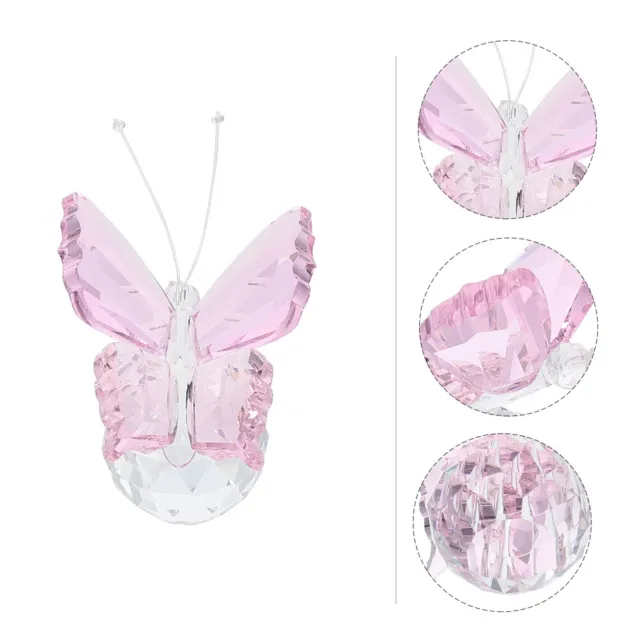 Crystal Butterfly Clear Glass Ornaments Butterflies Figurines Desktop