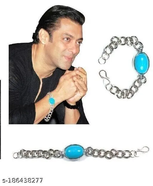 Stainless Steel Silver Salman Khan Bracelet Thick Chain Silver Coated Bracelet