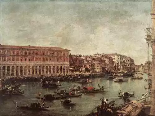Guardi Francesco Il Canal Grande At Th Mercato del Pesce Stampa A4
