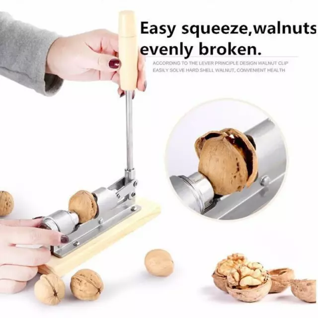 Nut Cracker Tool Nutcracker Opener Pecan Walnut Sheller Heavy Duty Wood Vintage
