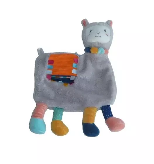 29. DOUDOU PLAT SIMBA TOYS LAMA gris orange bleu rose jaune blanc EXCELLENT ETAT
