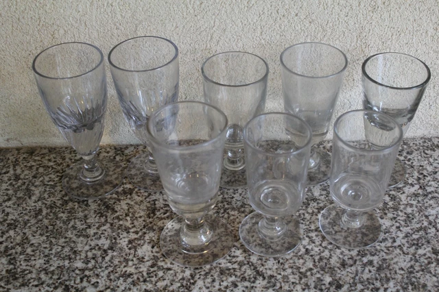 Lot de 4 verres à vin en cristal soufflé à la main bicolore | Bleu