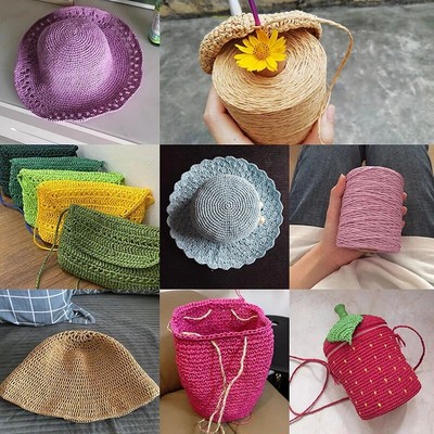Fai da Te Artigianato Decorazione Imballaggio di Carta Spago Rafano per Confezioni Regalo Tessitura 200M Corda di Carta Rafia Naturale per Uncinetto 3 Rotoli Nastro di Carta in Rafia 