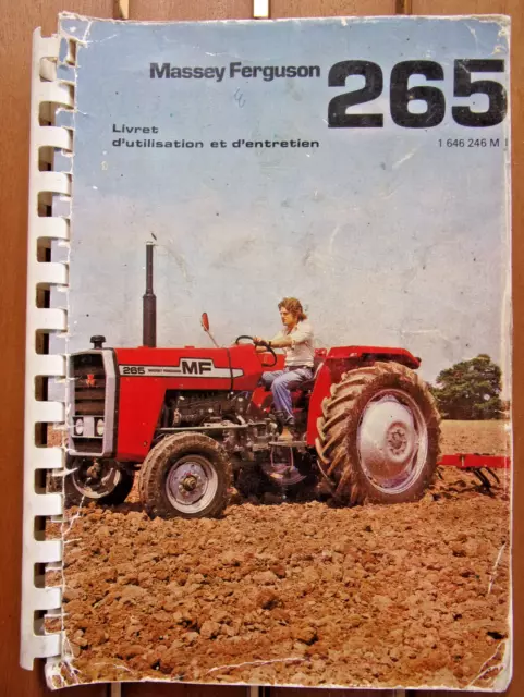 Massey Ferguson livret d'utilisation entretien tracteurs MF 265