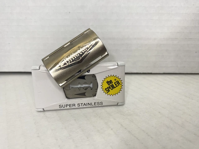 1960 Gillette Nickel Plated Ball End DE Tech Razor GREAT SHAPE Extra Razors