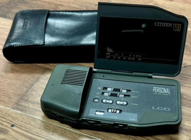 CITIZEN T530 PORTABLE Pocket LCD TV Radio Vintage £19.35 - PicClick UK