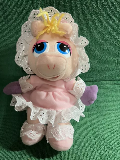 Muppet Babies Miss Piggy Toy Doll by Toy Biz 1997 RARE Vintage Beanie Plush 8"
