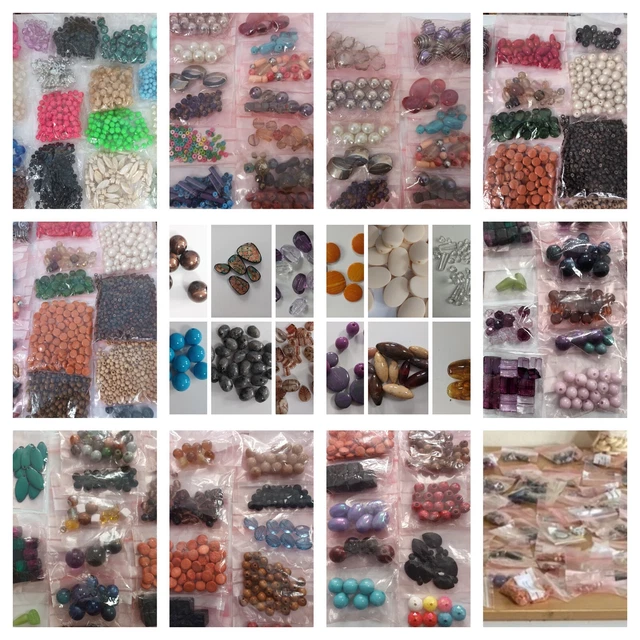 JobLot Perline, Produzione di gioielli, Artigianato, Dimensioni miste, Forma mista, 3,5 kg