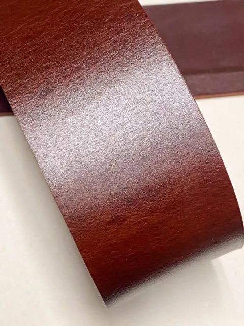 Vegetable tanned leather chestnut 3-4 mm thick , Various colours and widths