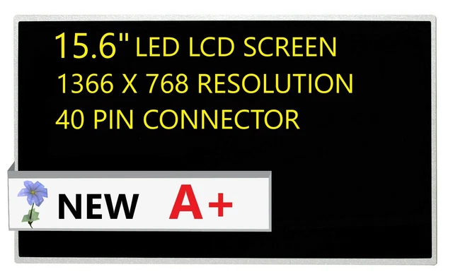 Écran LCD 15.6″ Pour Lenovo B5400 (20278) – Noir, 40 Pins, 1366×768, NEUF