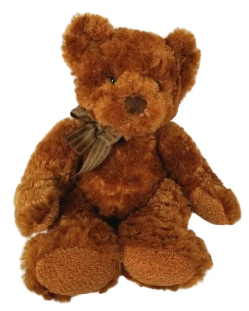 Harvest Moon Tri Russ Teddy Bear Plush Stuffed Animal Brown Bow Gift Toy 8 Inch