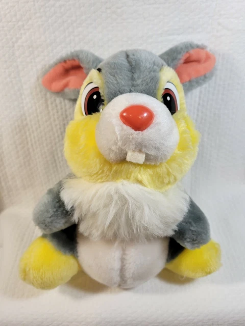 DISNEY THUMPER VINTAGE Gray Bunny Rabbit Plush Stuffed Disneyland 9